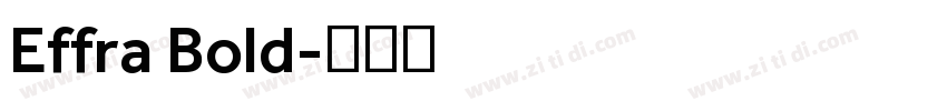 Effra Bold字体转换